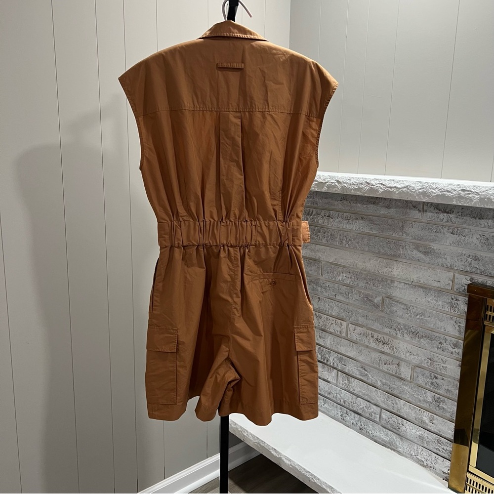 3.1 Phillip Lim Utility Romper Clay Brown Cotton Safari Belted Romper 6 - Picture 5 of 7
